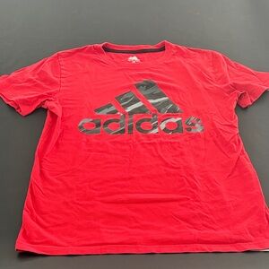 Adidas Red Tee with Black Logo